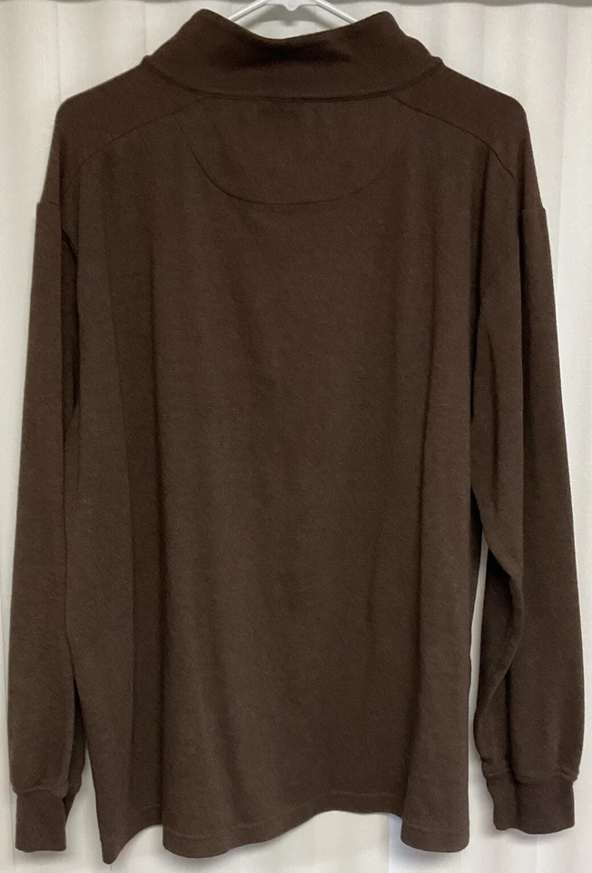 Great Northwest Clothing Company 1/4 cremallera para hombre XXL marrón.    4993 Foto 2 de 3