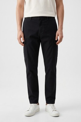 BRUNELLO CUCINELLI MEN'S BLACK COTTON CARGO TROUSERS MSRP $1075