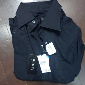 Chemise habillée noire GUCCI S F/S du Japon
