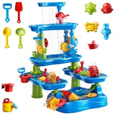 Five-Tiered Outdoor Water Table for Kids 3 4 5 6 7 8 Year Old - Sensory Activ...