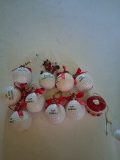 Christmas Ornaments Group Of 10 Golf Ball Ornaments