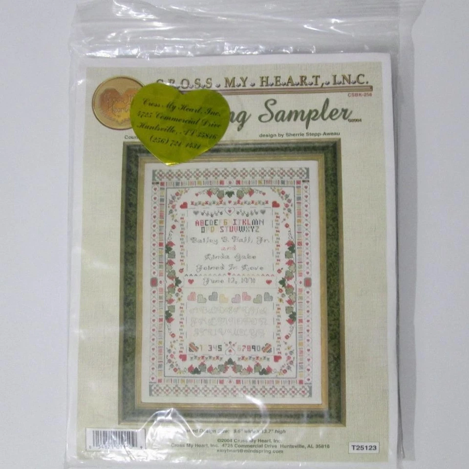Cross My Heart Wedding Sampler Kit T25123 Sherrrie Stepp Aweau 2004 - Image 2 of 4