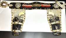 Roy Rogers Owned  Signed Holster Rig w/ Matching Henry Roy Rogers Cap Guns