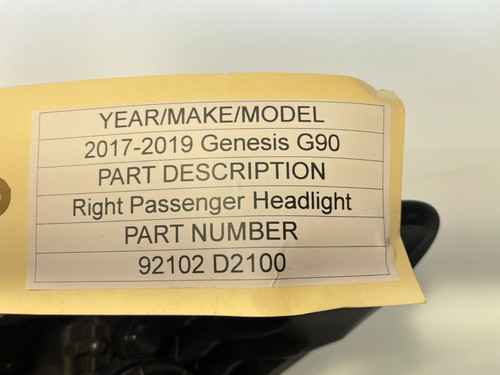Genesis G90 16 HI / EQ 900 Full LED Headlilght RIGHT USED GENUINE 92102 D2100 - Picture 13 of 13