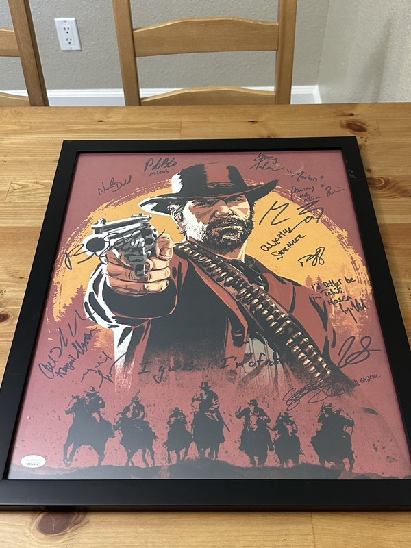 Red Dead Redemption II Cast Signed 16x20 Photo Framed w/ JSA LOA BB94444
