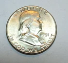 Franklin Half Dollars, Lot Of 2, 90% Silver United States Coins 1951 1961 Nice!!