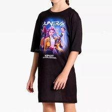 KPop Demon Hunters Girls Nightgown Pajama Sleep T Shirt Gown Size 6 7 8 10 12 14