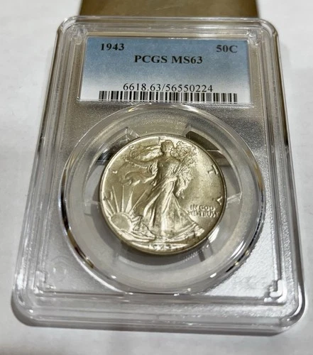 1943 Walking Liberty Silver Half Dollar - PCGS MS63