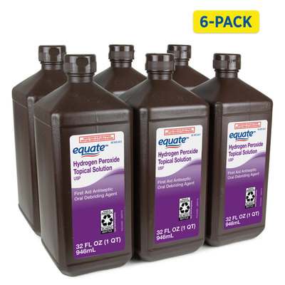 #ad Equate 3% Hydrogen Peroxide Liquid Antiseptic 6 Pack 6 x 32 fl oz $8.97