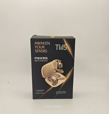 TWS Open earphones Wireless Bluetooth Beige & Gold