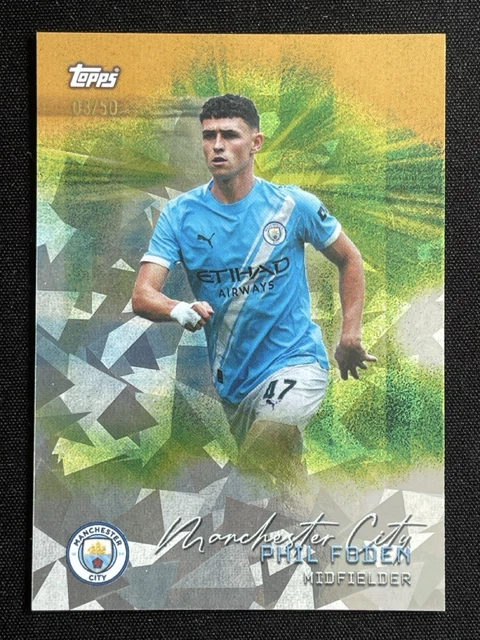 Phil Foden 2025-26 Topps Manchester City Team Set Pitch Pursuits Gold /50 #27