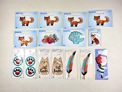 Lof of 15 Patch Applique Iron On Patches Simplicity, Fab Lab, Create It - Image 1 of 4