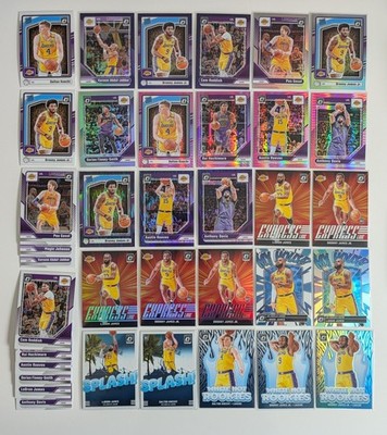 2024-25 Panini Donruss Optic Los Angeles Lakers Team Lot Of 42