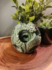Green Jade Puzzle Sphere Carving