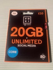 Vodaphone 20gb £10 Top Up. Unused and Packaged