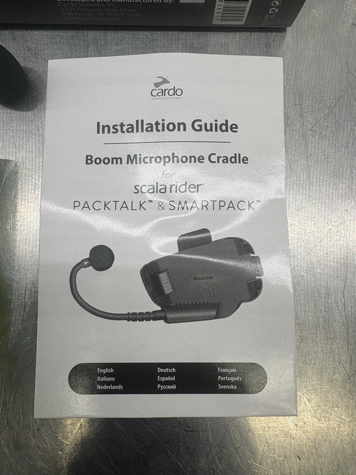 Base de micrófono Cardo Scala Rider Packtalk Smartpack Boom Foto 2 de 4