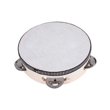 6" Musical Tambourine Tamborine Drum Round Percussion Gift for KTV Party R4Y3