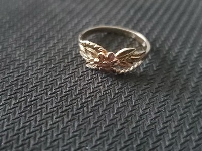 10K SOLID YELLOW/ROSE GOLD VINTAGE RING -SIZE 4.5 J33