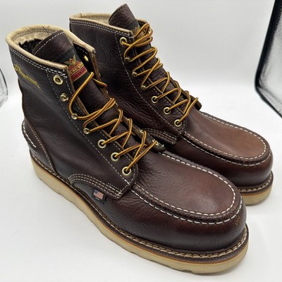 Thorogood 6  Moc Toe Safety Toe Boots Men Size 8.5D (dd338)