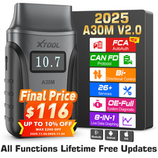 XTOOL A30M V2.0 Bidirectional Scan Tool Diagn...