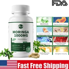 Moringa Oleifera Leaf Powder Capsules 1000mg - Organic -Natural &Turmeric