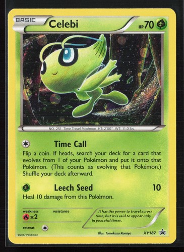 Celebi XY187 Black Star Promo 2017 Holo Rare Tomokazu Komiya Pokémon Card