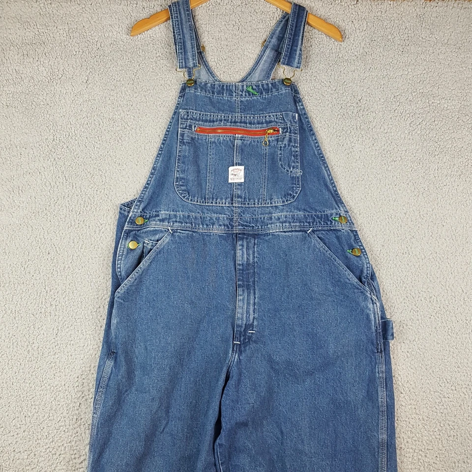 Vintage Pointer Brand Men's Size 36 USA Workwear Work Denim Bib Overalls Jean - Image 2 of 4