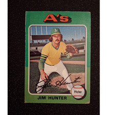 Topps 1975 Catfish Hunter Oakland Athletics Base Set #230