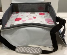 Kenley Kids Travel Tray - Pink/Gray Toddler Car Seat Activity Table for Travel
