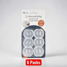 6 Packs Dreambaby Clear Plastic Outlet Plugs. L1021A NEW