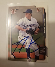 Nathan Kirby 2015 Bowman Signed Baseball Card Milwaukee Brewers #145