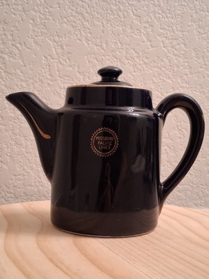 Missouri Pacific Lines Teapot Cobalt Blue Hall China from Railroad Dining Car