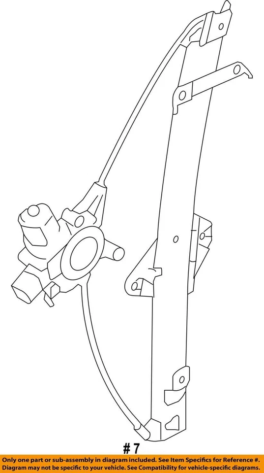 Regulador de ventana de pasajero trasero derecho Subaru Outback 2010-2014 con motor OEM Foto 4 de 4