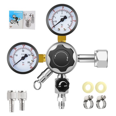 #ad CGA 320 Keg Regulator Quick Disconnect CO2 Kegerator Regulator with Pressure... $46.11