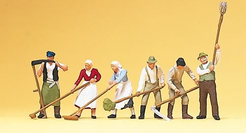 Farm Workers At Hay Harvest