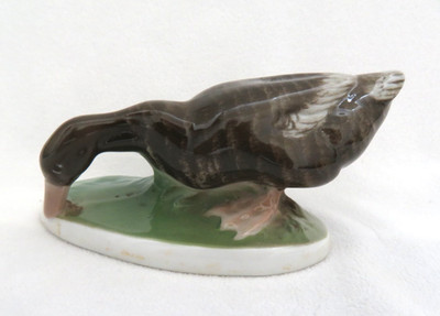 SIGNED  K. HIMMELSTOSS  Antique 1923 Rosenthal Porcelain Mallard Duck Figurine