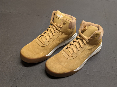 Puma Herren Sneaker High Top Winter Schuhe Gr. 43 Beige/Camel - Wildleder