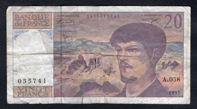 20 Francs Debussy 1997 Etat TB - Photo 1/2