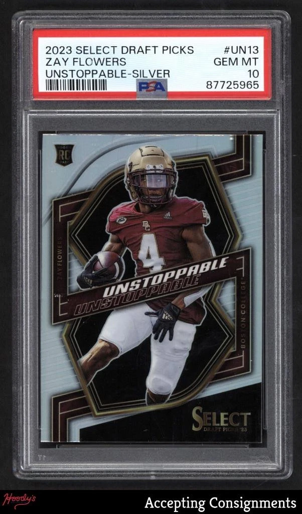 Zay Flowers Panini Select Draft Picks Unstoppable #UN13 Silver