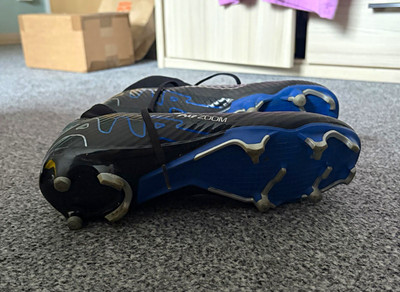 Nike Phantom GT Stollen Fußballschuhe Schnürung Schwarz/Blau Kunststoff