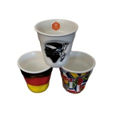 MUG REVOL  3 Grandes TASSES DRAPEAUX  TASSES FROISSÉES  CAPPUCCINO 18CL ,Neuf 