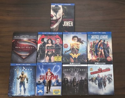 DC 4k and Blu-ray LOT No Digital Code TESTED Lot of 9 Movies