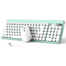 Wireless Typewriter Keyboard and - Wireless Keyboard with Silent , Cute Keybo...