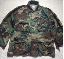 Vtg US Military Woodland Camo BDU Jacket M81 Combat Field Coat Shirt Medium Reg