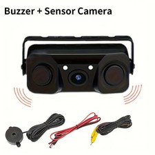 3 in 1 Rear View Camera Waterproof Video Parking Sensor Car Reverse Backup