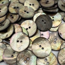 Brown/Rainbow/Iridescent MOP/Mother Of Pearl Shell Button 25mm 1" 2hole