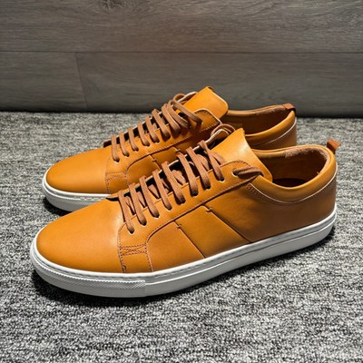 Barker Greg Trainers Herren UK11 Hellbraun Leder Schnürschuhe Turnschuhe