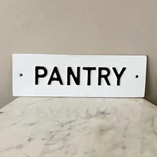 Hearth and Hand w/Magnolia  PANTRY Enameled Metal Sign 10” X 3” NEW Cottage Farm