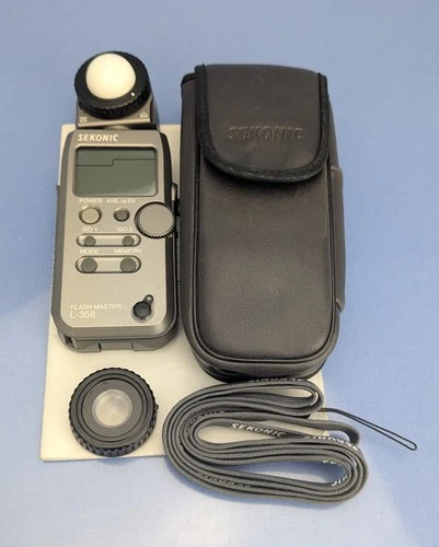 SEKONIC MODEL L-358 FLASH MASTER LIGHT METER +CASE
