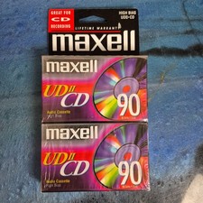 Maxell UD II 90 High Bias Audio Cassette Tapes 2 Pack New Sealed